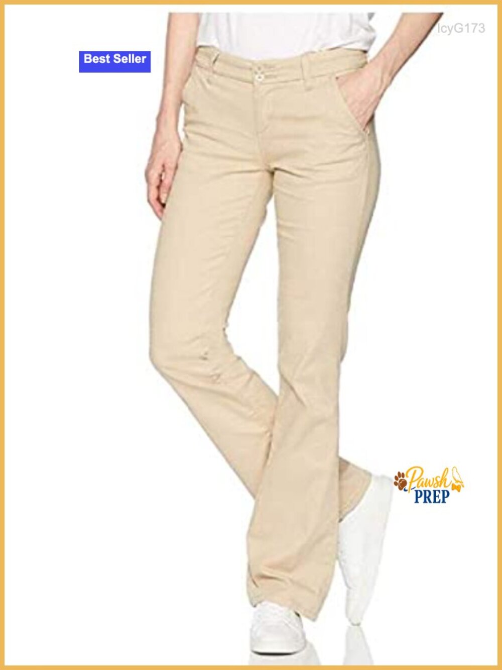 Stretch Bootcut Uniform Work Pant with Slash Pockets